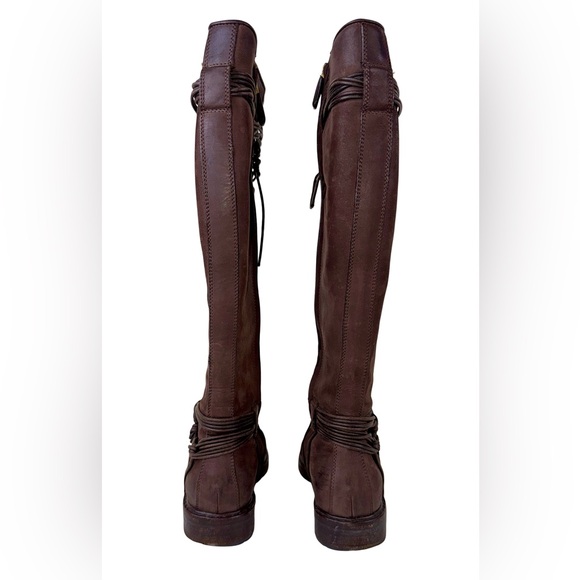 GIVENCHY KNEE-HIGH BOOTS IN DARK BROWN NUBUCK LEATHER - Picture 8 of 12